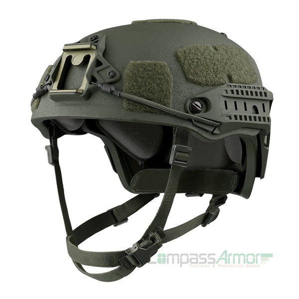 VBH-RM Coyote Brown Ventilated Ballistic Helmet with Sides-rails