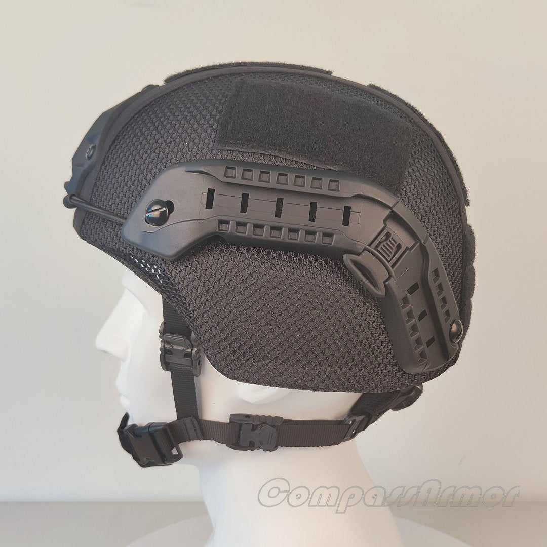 Mich Helmet Rails MICH Full Cut Tactical Ballistic Helmet with sides-rails, Cover and NV ...