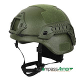 MICH Advanced Combat Tactical Ballistic Helmet With 7 Pads System